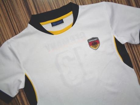 Krásné černobílé dresíkové tričko germany, 134