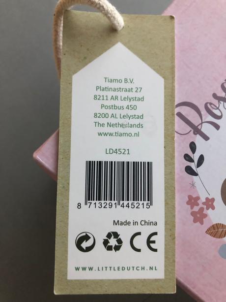 Látková panenka rosa v krabičce zn. little dutch, 