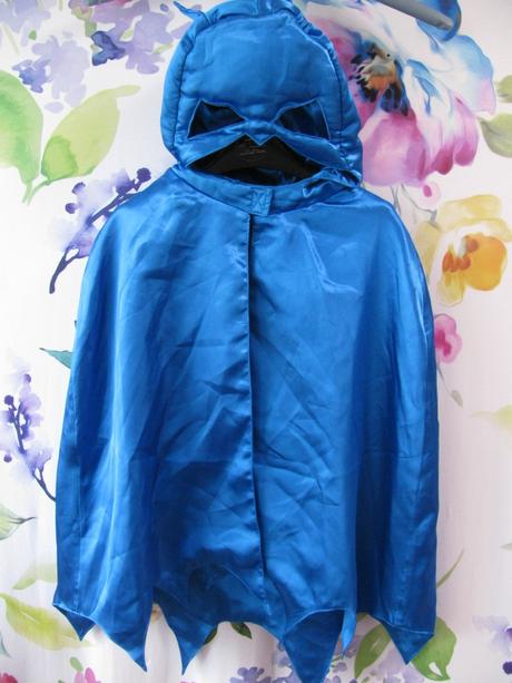 Karneval-modrý plášť s kapucí-kuklou batman,