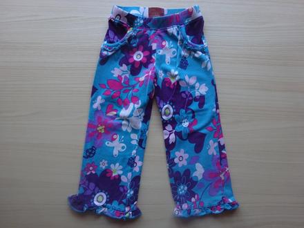 Tepláky s květinkami, vel. 74, wolf,74