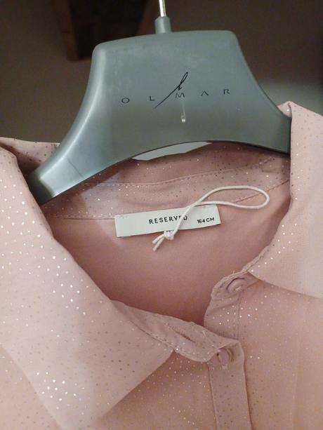 Starorůžové košilové šaty s puntíky xs/s, reserved,164