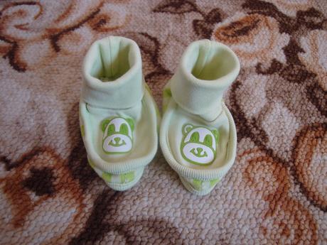 Capáčky s medvídkem pro mimi - světle zelené, 17