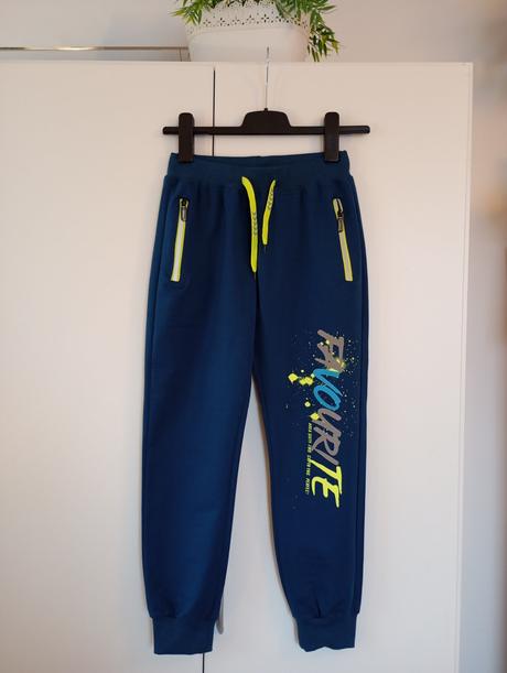 Petrolejové bavlněné tepláky kugo s reflexními prv, kugo,140