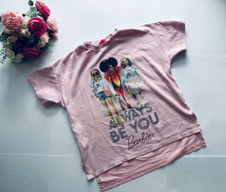 Ob/ triko růžové barbie - v.9/10 let, barbie,140