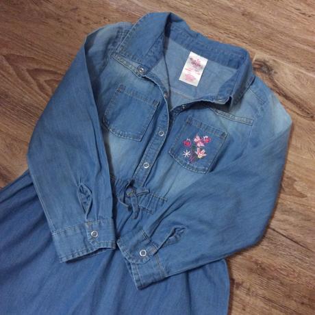 Riflové šaty s výšivkou, evie angel,116