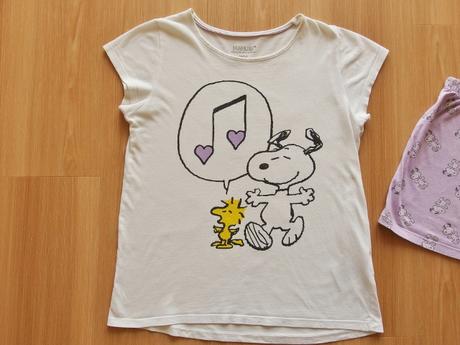Letní dvojdílné pyžamo zn. lidl v. 146-152, snoopy,152