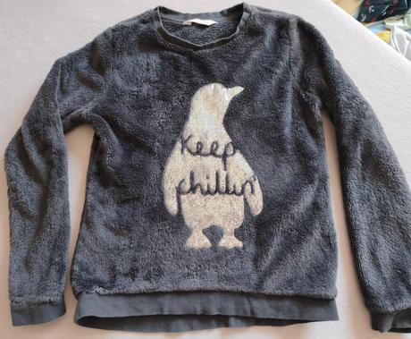 H&m svetr tučňák vel.158/164 cm 12-14 let, h&m,158