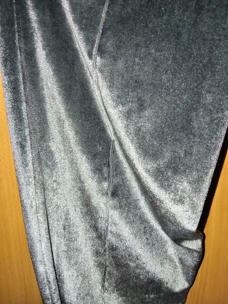 Lesklé semišové kalhoty, sinsay,s