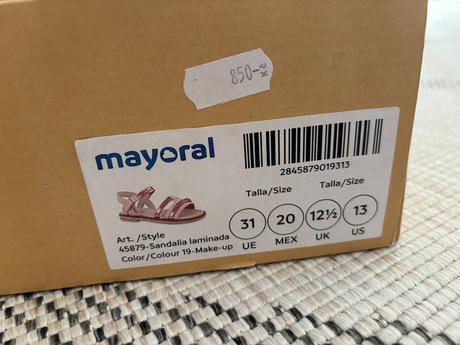 Růžové sandálky mayoral 31 top stav, mayoral,31