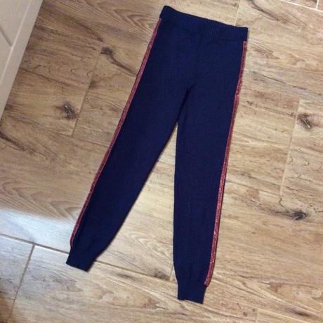 Zateplené legíny se třpytkatým lemem, primark,140