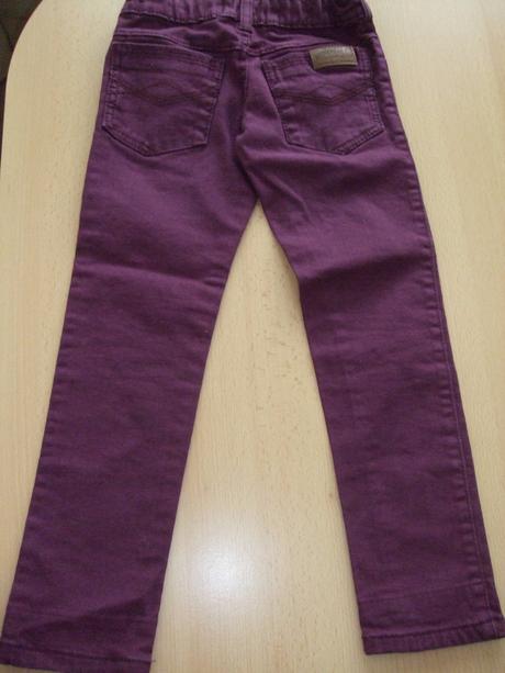 Džínsy vínovej farby m&s - nenosené, marks & spencer,116
