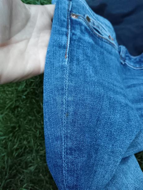 Těhotenské trhané/drbané rifleh&m slimboyfriend 38, h&m,38
