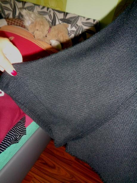 Super černé úpletové pončo, okay,m