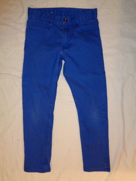 Pěkné modré riflové kalhoty, h&m,152