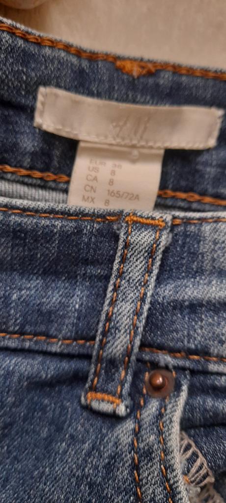 H&m džínové šortky zdobené krajkou, h&m,38