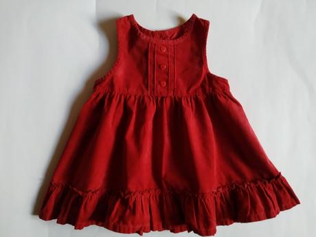 Červené manšestrové šatičky, debenhams,86