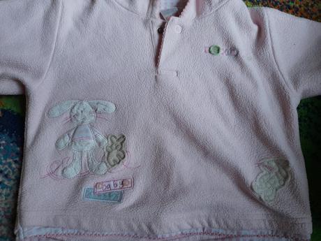 Růžová mikinka bunny na holčičku, 104