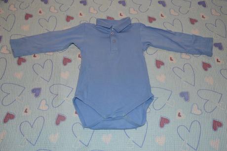 Bavlněné body dlouhý rukáv s límečkem, c&a,86