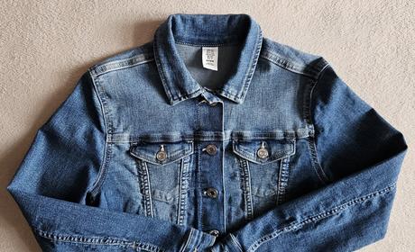 Dívčí džínová bunda, bundička, vel.140, zn.denim, denim,140