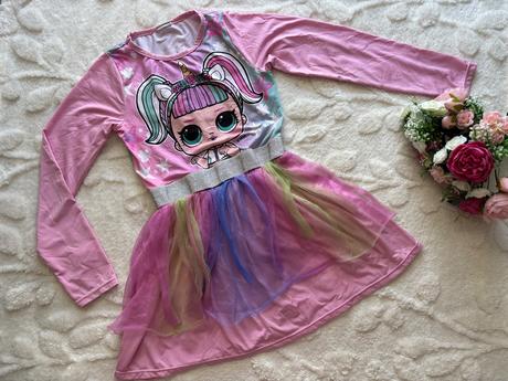 K1/ šaty l.o.l- v.7/8 let, 128