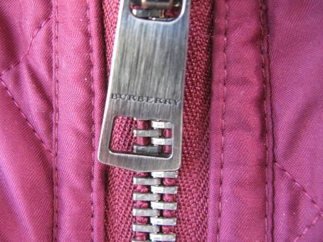 Dámská přechodná prošívaná vínová bunda burberry, burberry,l