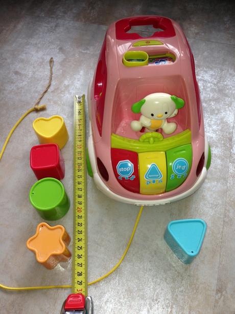 Růžové mluvící auto vtech tvary čísla barvy věk 2+, 