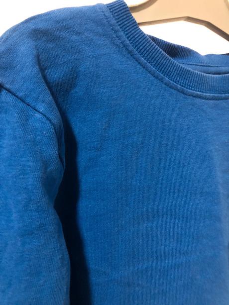 Modré bavlněné triko s lemy, 116