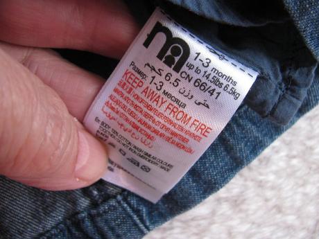 Džínové šatičky s laclem, mothercare,62