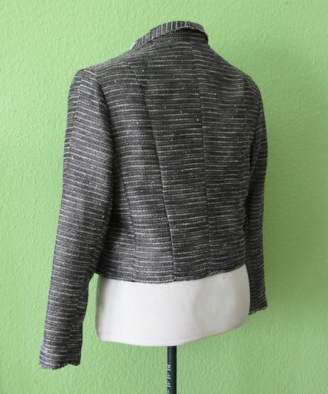 Šedostříbrné efektní sako z hrubé tkaniny tara xxl, xxl