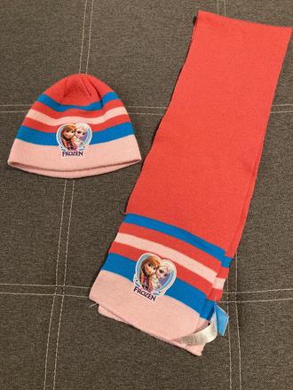 Čepice + šála frozen 86/92, disney,86