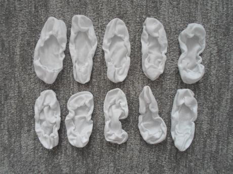 Bílé dámské nízké ponožky do balerín 5 párů, 31