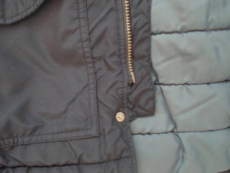 Modrá bunda bundička s kožíškem, h&m,152