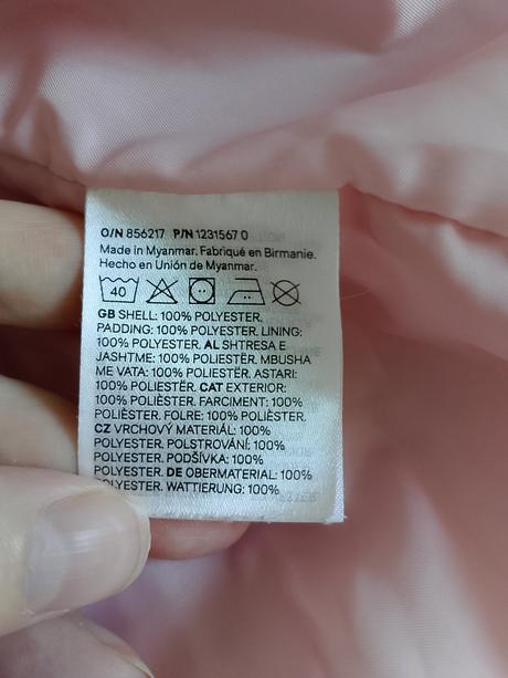 Krásná prošívaná přechodová bunda h&m vel. 74, h&m,74