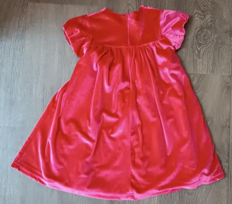Červené vánoční sametové šaty, so cute, vel.98, 98
