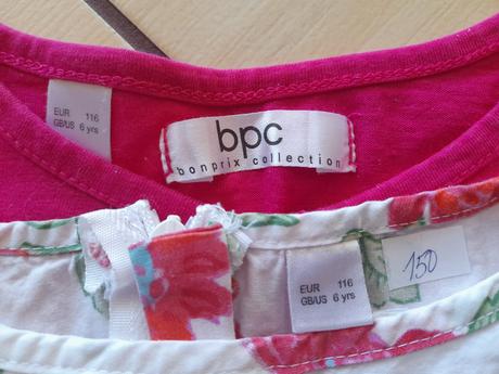 Šaty + bolerko + pásek, bpc, vel 116, bonprix,116