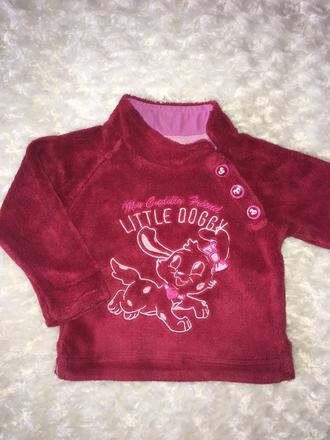 Vínově červená chlupatková mikina c&a, c&a,62