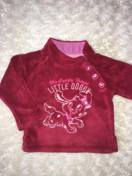 Vínově červená chlupatková mikina c&a, c&a,62