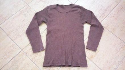 Triko s dlouhým rukávem - hnědé, vel. l, l