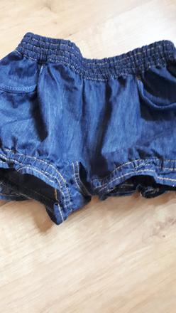 Peckovní balónkové džínové kraťasy šortky, 98