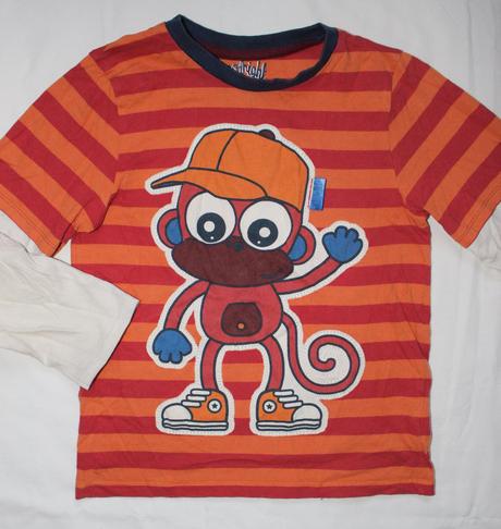 Ag181. pyžamové tričko s opicí 7-8 let, marks & spencer,128