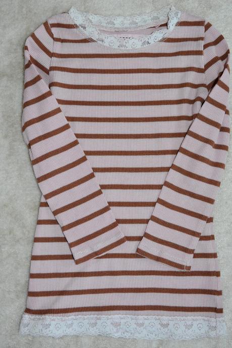 Úzké pruhované šatky s krajkou, next,98