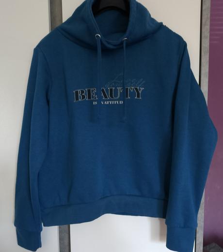 Modrá mikina s kapucí janina vel. s, s