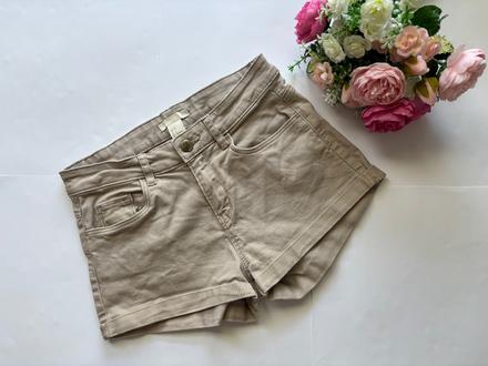 Kraťasy béžově denim- v.32 ( 10/12 let), h&m,32