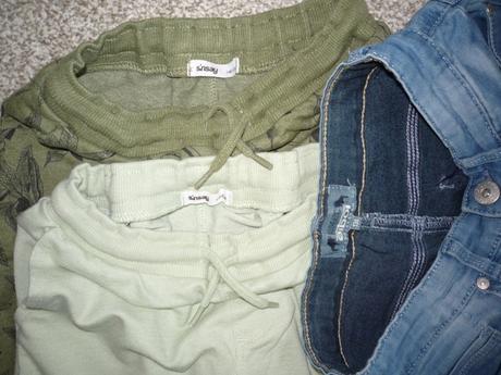 2x teplákové kraťasy+džínové vel 134-140, sinsay,134