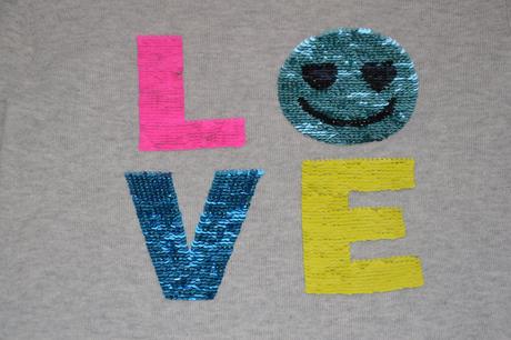 146 152 šedý bavlněný svetřík s měnícím obrázkem, h&m,146