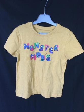 Hořčicové triko s nápisem, 98