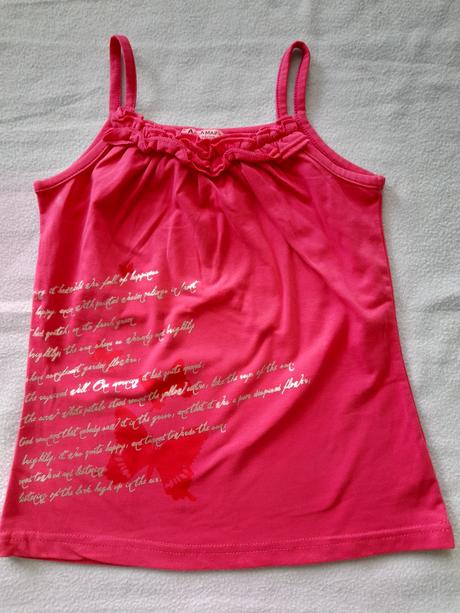 2 x tílko, vel 122/128, top stav, ham, aqua marine, h&m,122