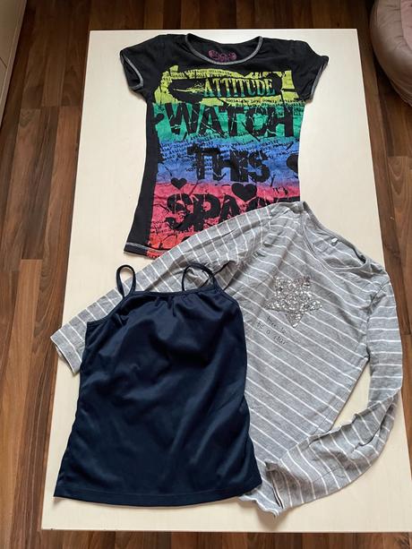 Triko a tílko a pruhované navíc, vel 146/152, 11-1, 152