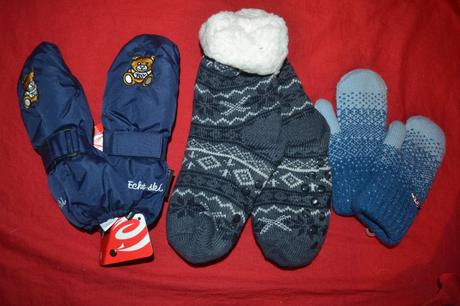 2x rukavice 110/116,teplé ponožky, 110 / 116