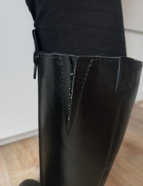 Celokožené kozačky na zip, vel. 36, 36
